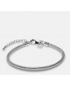 Bracelet : 9 pouces Serpent (Argent Sterling .925) - Plaqué Rhodium