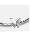 Breloque: Papillon - Plaqué Rhodium Deux Tons