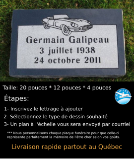Plaque Funéraire en Granit #026
