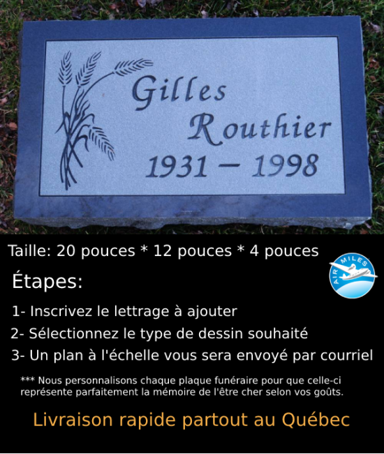 Plaque Funéraire en Granit #035 Plaque Funéraire en Granit #035